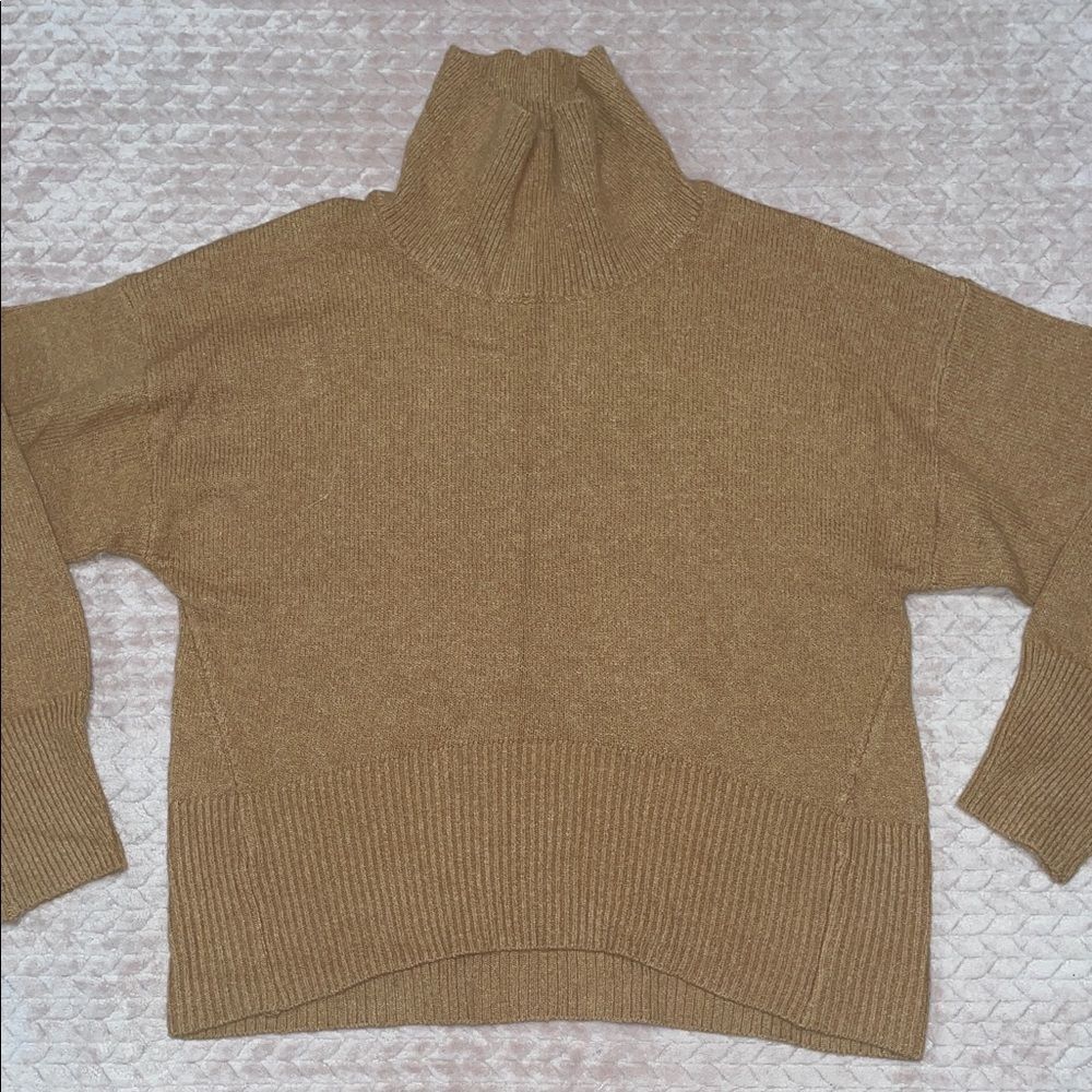 a new day Tan Cowl Neck Sweater